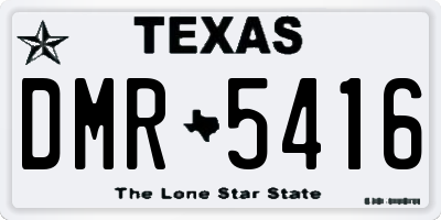 TX license plate DMR5416