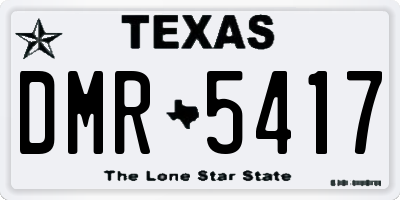 TX license plate DMR5417