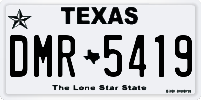 TX license plate DMR5419