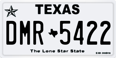 TX license plate DMR5422