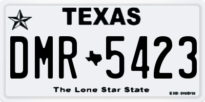 TX license plate DMR5423