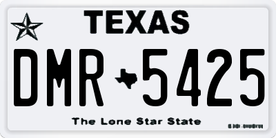 TX license plate DMR5425