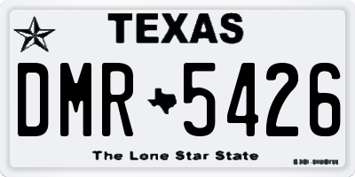 TX license plate DMR5426