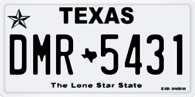 TX license plate DMR5431