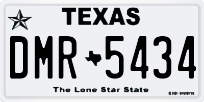 TX license plate DMR5434