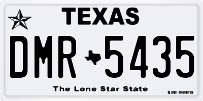 TX license plate DMR5435