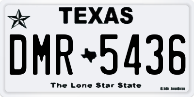 TX license plate DMR5436