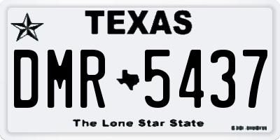 TX license plate DMR5437