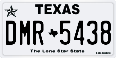 TX license plate DMR5438