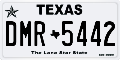 TX license plate DMR5442
