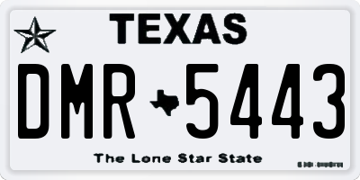TX license plate DMR5443