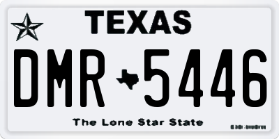 TX license plate DMR5446