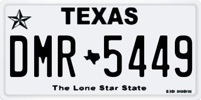 TX license plate DMR5449