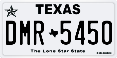 TX license plate DMR5450