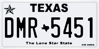 TX license plate DMR5451