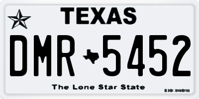 TX license plate DMR5452