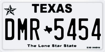TX license plate DMR5454