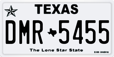 TX license plate DMR5455