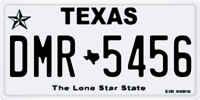 TX license plate DMR5456