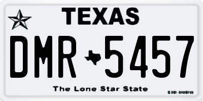 TX license plate DMR5457
