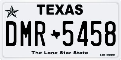 TX license plate DMR5458