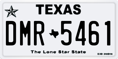 TX license plate DMR5461