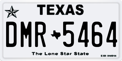 TX license plate DMR5464