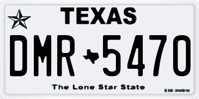 TX license plate DMR5470