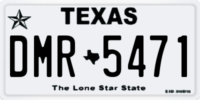 TX license plate DMR5471