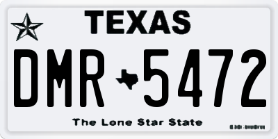 TX license plate DMR5472