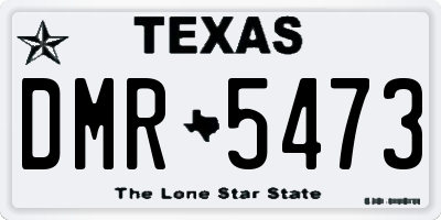 TX license plate DMR5473