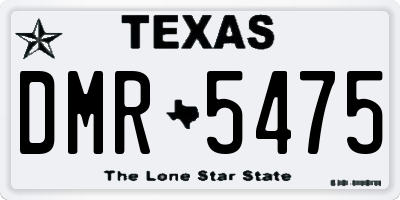 TX license plate DMR5475
