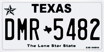 TX license plate DMR5482