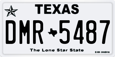TX license plate DMR5487