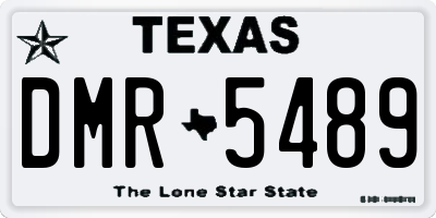 TX license plate DMR5489