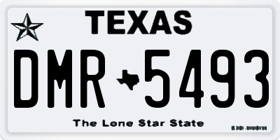 TX license plate DMR5493