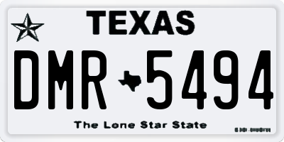 TX license plate DMR5494