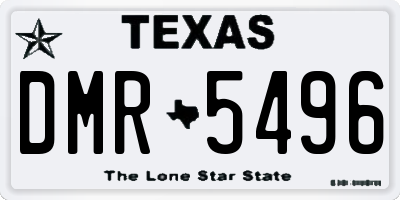 TX license plate DMR5496