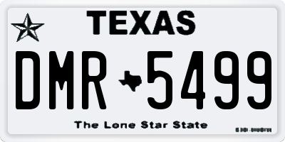 TX license plate DMR5499