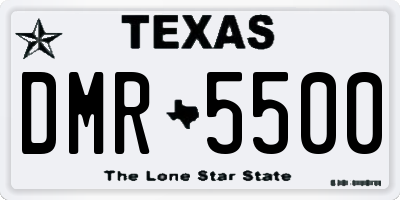TX license plate DMR5500