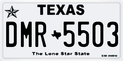 TX license plate DMR5503