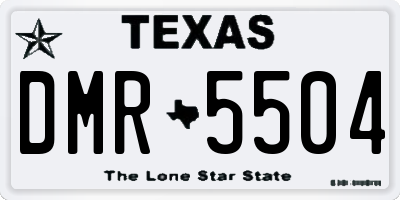 TX license plate DMR5504