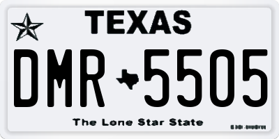 TX license plate DMR5505