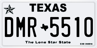 TX license plate DMR5510