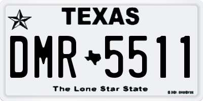 TX license plate DMR5511