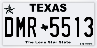 TX license plate DMR5513