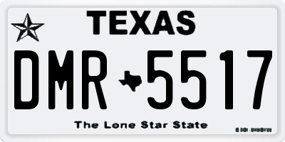 TX license plate DMR5517