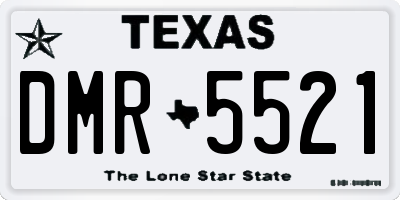 TX license plate DMR5521