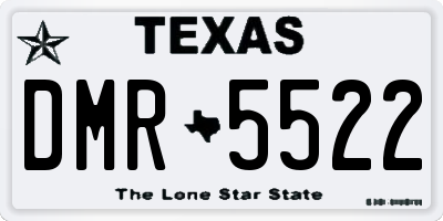 TX license plate DMR5522