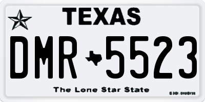 TX license plate DMR5523